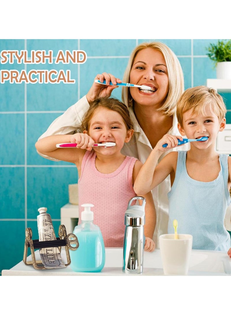 CMGTYYD 2Pcs Plastic Tube Squeezer Roller – Durable Tube Wringer for Paint, Toothpaste, Hair Color – Ideal for Artists, Salons, DIY & Everyday Use (White+Black) - Image 2